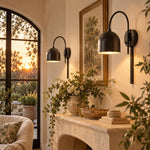 Charger l'image dans la visionneuse de galerie, Dome Arm Plug-In Cord Arched Metal Wall Sconce