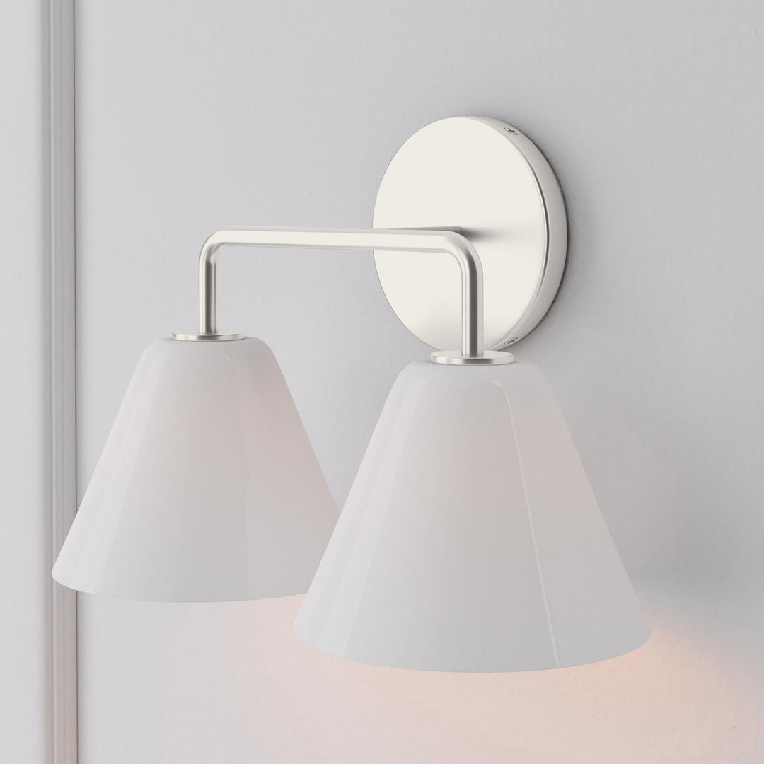 Aplique de pared Conica Cone: iluminación moderna de vidrio de 1, 2 y 3 luces