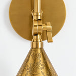 Cargar imagen en el visor de la Galería, Close view of the brass-finish swivel and thumbscrew
