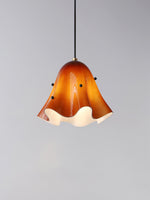 Load image into Gallery viewer, Undulating Glass Flower Plug-In Swag Pendant