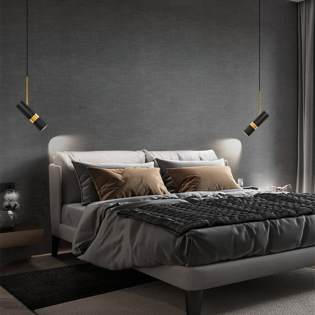Black And Gold Metal Hardwired Pendant Light