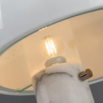 Cargar imagen en el visor de la Galería, Lámpara de Mesa Estratagema Divertida Slantia - Diseño con Pantalla de Vidrio y Base de Mármol para Sala de Estar o Dormitorio N45