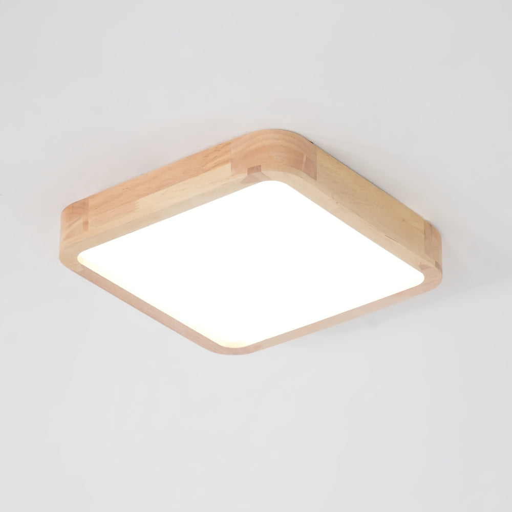 Plafonnier LignoForma en forme géométrique - Plafonnier LED contemporain en bois pour chambre et salon