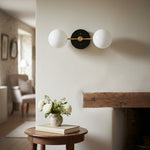 Cargar imagen en el visor de la Galería, Glorica Glass Vanity Light - Modern Brass Wall Sconce for Bathroom Style
