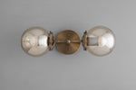 Charger l&#39;image dans la visionneuse de galerie, Lumio Globe Double Globe Vanity Wall Light - Rustic Farmhouse Bathroom Wall Fixture
