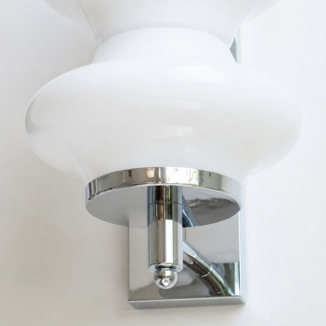 White Glass Wall Light