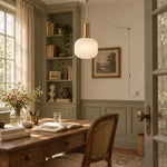 Charger l'image dans la visionneuse de galerie, Retro ribbed glass plug-in pendant light in a home interior
