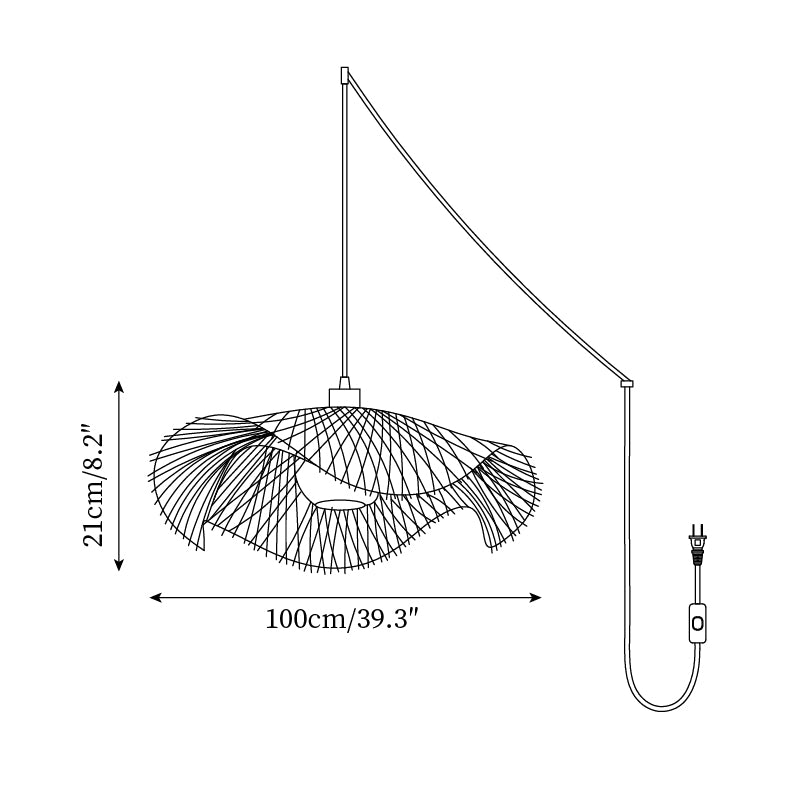 Natural Woven Shade Plug-In Light