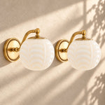 Charger l'image dans la visionneuse de galerie, Cream brass sconce set of 2
