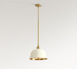 Cargar imagen en el visor de la Galería, Lámpara colgante de campana de metal Forvara: elegante lámpara colgante individual para isla
