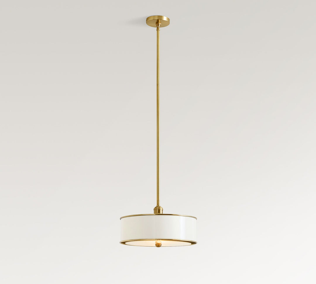 Lámpara colgante de tambor metálico Forvara: iluminación de isla de cocina estilo rústico