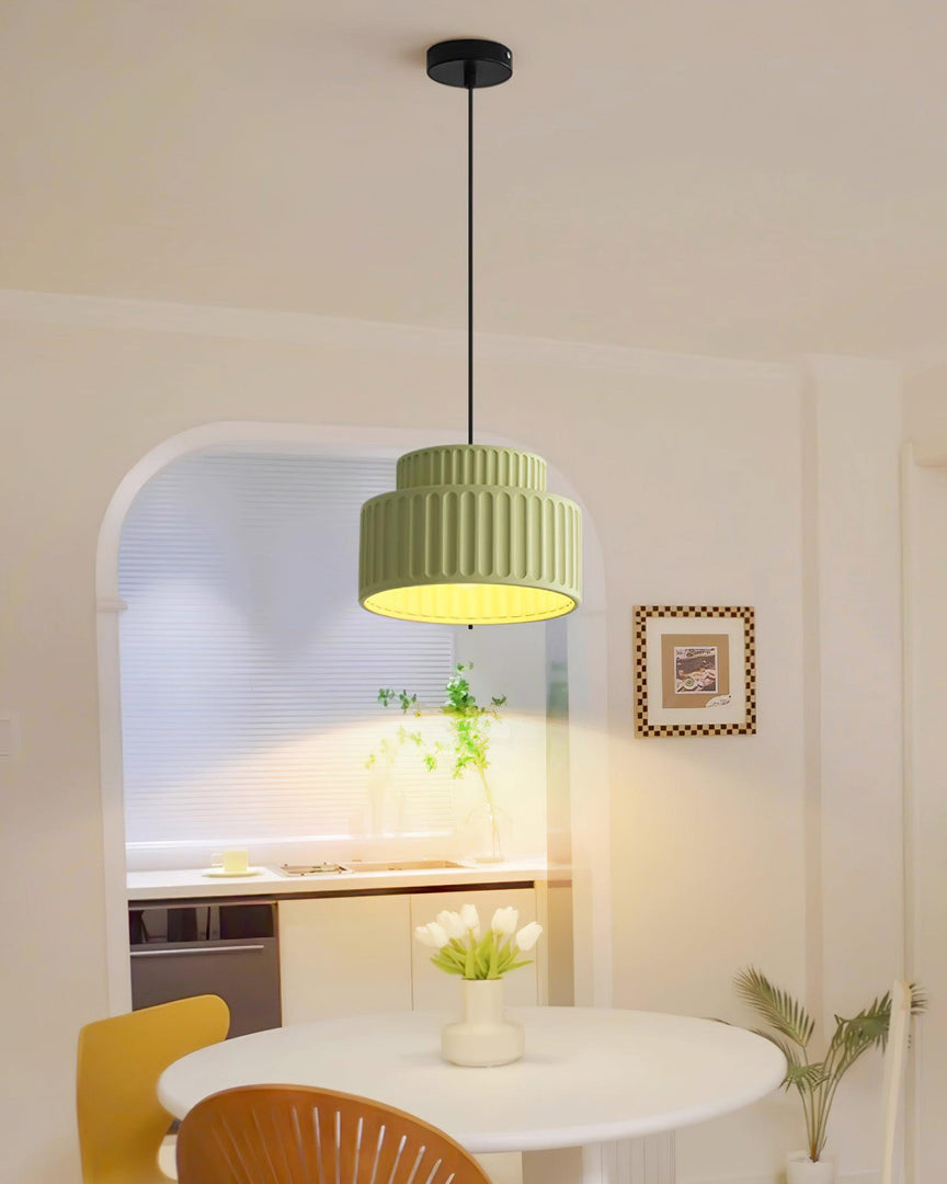 Lampe suspendue en résine de style nordique traditionnel orange câblée