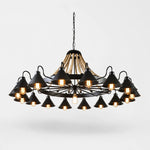 Cargar imagen en el visor de la Galería, Rustic farmhouse rope chandelier