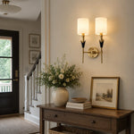 Cargar imagen en el visor de la Galería, Angled double-head wall lamp in an interior setting