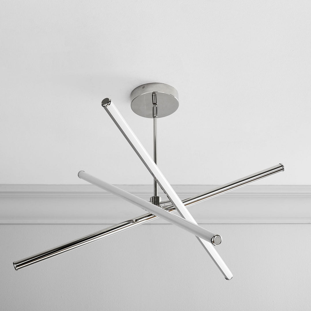 Voro Led Rod Chandelier - Linear Sputnik Modern Minimalist Lighting