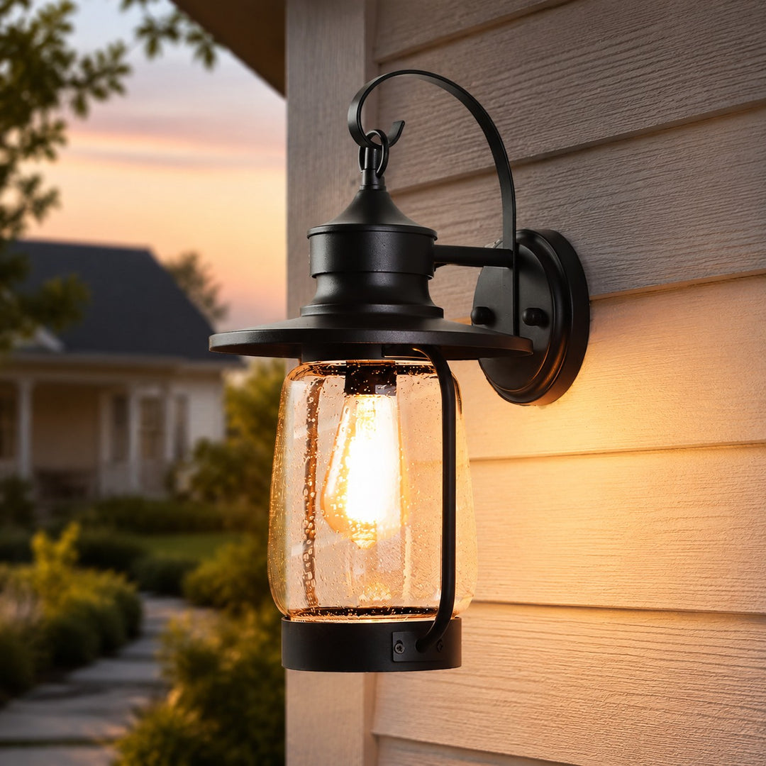 Vintage Sand Black Outdoor Wall Sconce