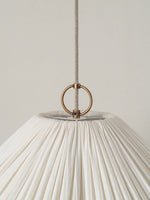Load image into Gallery viewer, Luminella Soft Pleated Scalloped Fabric Pendant – Modern Sculptural Ceiling Light for Living Room
