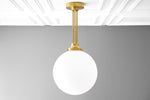Load image into Gallery viewer, Glorica Glass Frosted Globe Pendant Light - Art Deco Hanging Light for Home
