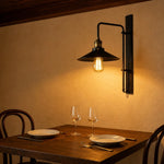 Cargar imagen en el visor de la Galería, Solenvo dark bronze outdoor wall lamp scene view