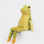 Cargar imagen en el visor de la Galería, Hand-carved wooden frog ornament