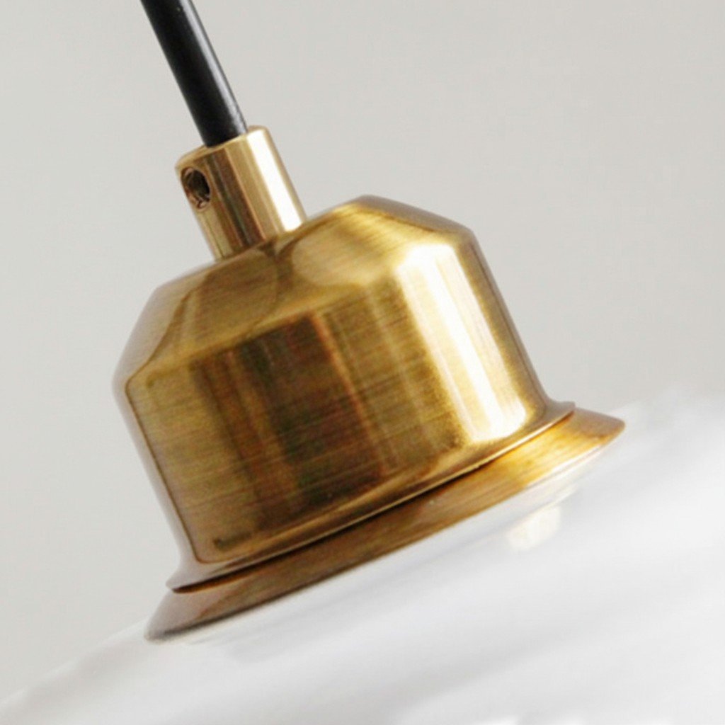 Suspension Art Déco Opalisse – Lampe de Plafond à Dôme en Verre Opalin pour Salle à Manger N07