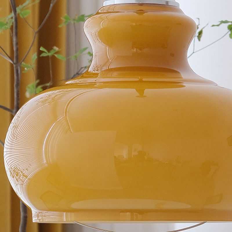 Lunea Nordische Verstellbare Retro Creme Glas Pendelleuchte