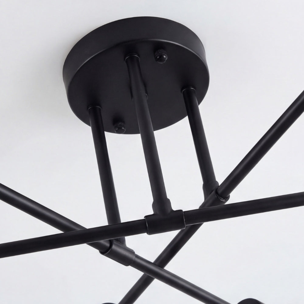 Lámpara de Techo Semiempotrada Contemporánea Nordivela - Elegante Luminaria de Metal con Múltiples Brazos para Interiores del Hogar