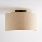 Load image into Gallery viewer, Jelvane Linen Drum Flush Mount - Modern Fabric Bedroom Ceiling Light
