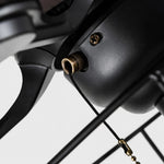 Cargar imagen en el visor de la Galería, Close view of black ceiling fan motor and pull chain detail