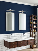 Cargar imagen en el visor de la Galería, Aplique de vidrio acanalado: aplique de pared doble para iluminación de tocador de baño
