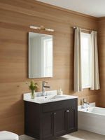 Cargar imagen en el visor de la Galería, Aplique de vidrio acanalado: aplique de pared doble para iluminación de tocador de baño
