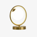 Load image into Gallery viewer, Modern Gold Frame Desk Lamp – Suspended Globe Light for Bedside and Home Office