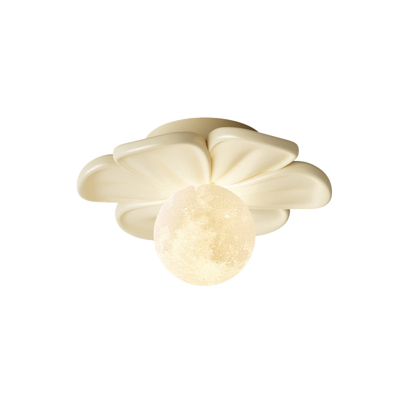 Creme Blüte Blumen Deckenlampe