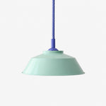 Cargar imagen en el visor de la Galería, Memphis pendant with mint green shade and blue cord