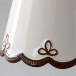 Load image into Gallery viewer, hand-painted brown floral edge on the white ceramic shade