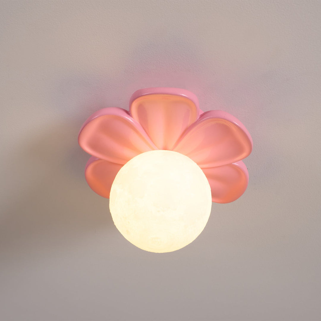Creme Blüte Blumen Deckenlampe