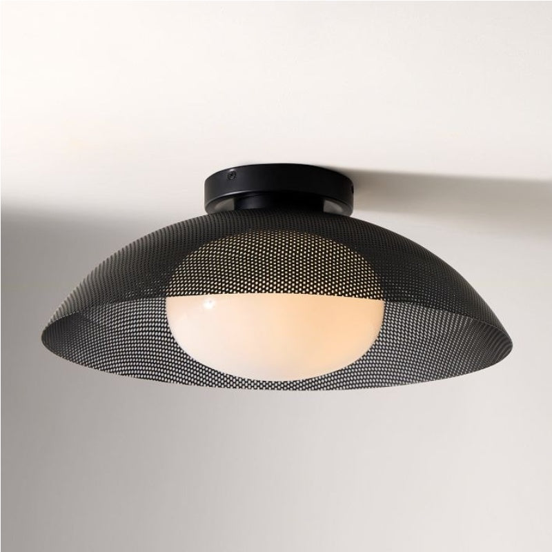 Lámpara de techo empotrada Elorina de vidrio y metal: una elegante luminaria para espacios modernos
