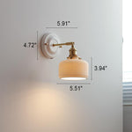 Cargar imagen en el visor de la Galería, Lámpara de pared vintage de cerámica japonesa de latón con una luz
