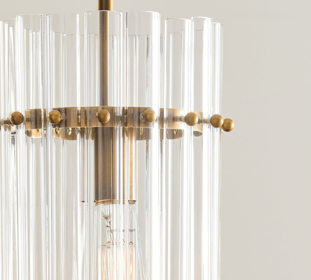 Lámpara colgante de cristal Lumora: estilo moderno de araña de cristal