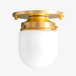 Cargar imagen en el visor de la Galería, Opalume Glass Flush Mount Ceiling and Wall Light - Art Deco Small Globe Fixture
