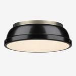 Charger l'image dans la visionneuse de galerie, Metal Flush Mount Ceiling Fixture with Frosted Diffuser