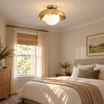 Cargar imagen en el visor de la Galería, Low-Ceiling Flush with a Scalloped Globe