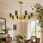 Charger l'image dans la visionneuse de galerie, Green Jade Candle-Arm Chandelier