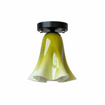 Cargar imagen en el visor de la Galería, Gradient green glass flush mount light