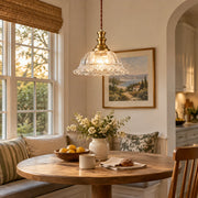 Vintage Fluted Glass Pendant with one to three lights and coloured glass - New2609-1024449 interior scene