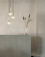 Bild in Gallery-Viewer laden, Rounded Brass Glass Plug-In Pendant Light