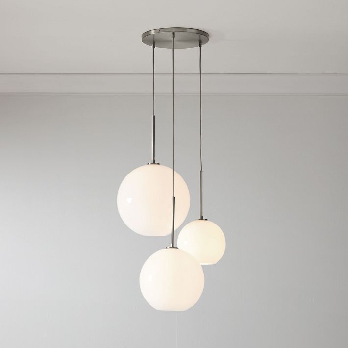 Lámpara de araña minimalista de cristal Selvion: luminaria escultural de vidrio artesanal