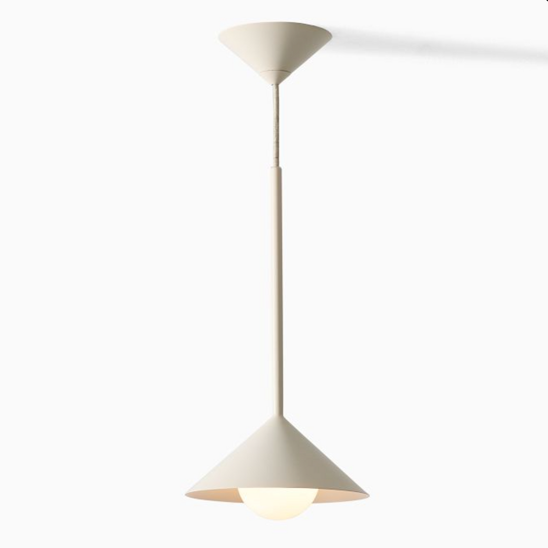 Lámpara colgante cónica de metal Brivana: diseño minimalista moderno para comedores
