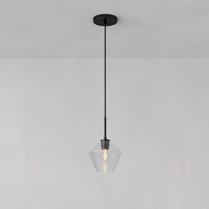Merin Transparent Glass Sculpture Geometric Chandelier