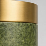 Load image into Gallery viewer, Side view of green jade stone and metal finish